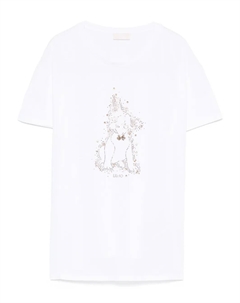 Футболка с декоративным мотивом собаки, белый Liu jo
