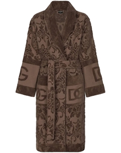 Халат с логотипом, коричневый Dolce&gabbana