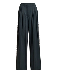 Плиссированные брюки с отделкой из стразов, черный Essentiel antwerp