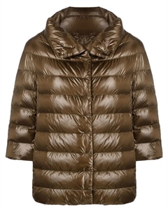 Пуховик с высоким воротником, зеленый Herno