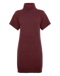 Платье мини с высоким воротником, красный Brunello cucinelli