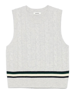 Жилет фактурной вязки, серый Sandro