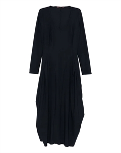 Платье с рукавами три четверти и V-образным вырезом, синий High