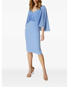 Платье мини с кейпом, синий Allure