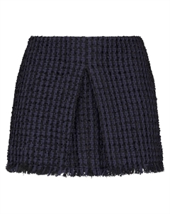 Твидовая юбка мини с бахромой, синий Dsquared2