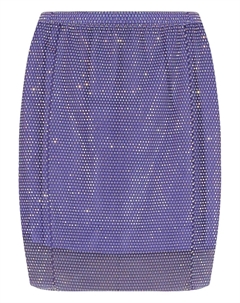 Юбка мини со стразами, фиолетовый Santa brands