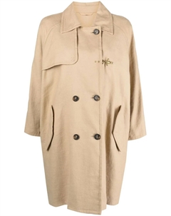 Двубортный тренч, нейтральный Fay