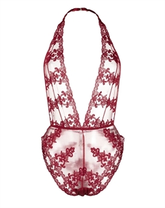 Боди Gisele с вырезом халтер и цветочной вышивкой, красный Fleur of england