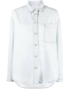 Джинсовая рубашка с прорезями, синий Msgm