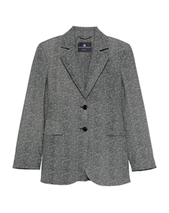 Пиджак с узором в елочку, черный Ermanno scervino