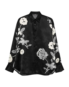 Шелковая рубашка с принтом, черный Ermanno scervino