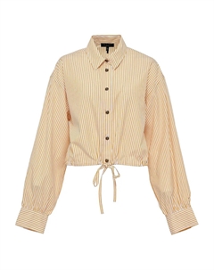 Полосатая рубашка с завязкой по подолу, оранжевый Rag & bone