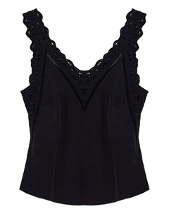 Топ без рукавов с кружевом, черный Isabel marant