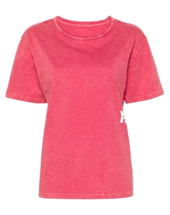 Футболка с логотипом и выцветшим эффектом, розовый Alexander wang