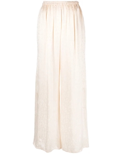 Атласные брюки палаццо в клетку, нейтральный Forte forte