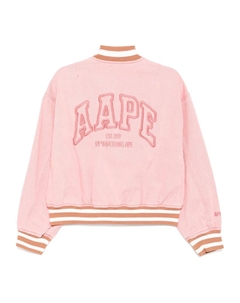 Бомбер Moonface с логотипом, розовый Aape by a bathing ape