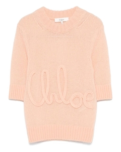 Свитер с вышитым логотипом, оранжевый Chloe