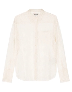 Сетчатая рубашка Tyrone с цветочным кружевом, нейтральный Zadig&voltaire