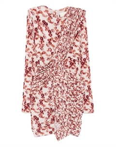 Платье мини с драпировкой, розовый Isabel marant