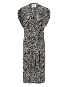 Платье с плиссированными рукавами и воланами, черный Isabel marant