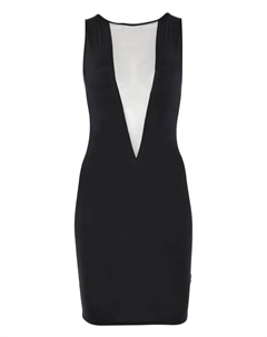 Мини-платье Minuit с V-образным вырезом, черный Maison close