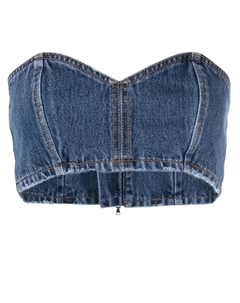 Укороченный джинсовый топ, синий Mônot