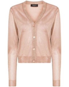 Полупрозрачный кардиган с металлизированной нитью, оранжевый Fabiana filippi