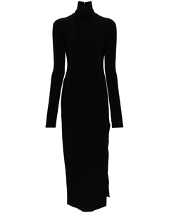 Платье макси с разрезом, черный Norma kamali