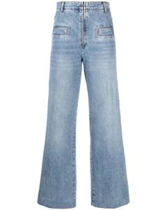 Широкие джинсы с завышенной талией, синий Sandro