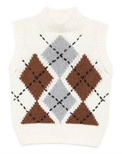 Свитер без рукавов с узором, нейтральный Ermanno scervino