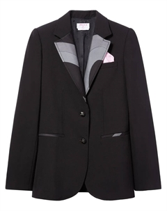 Однобортный блейзер с принтом Marmo, черный Pucci