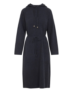 Платье миди из ребристой ткани с капюшоном, серый Fabiana filippi