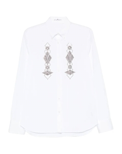 Рубашка с геометричным узором, белый Ermanno scervino