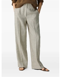Прямые брюки в клетку гингем, нейтральный Theory