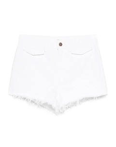 Джинсовые шорты с бахромой, белый Chloe