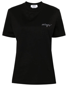 Футболка с вышитым логотипом, черный Msgm