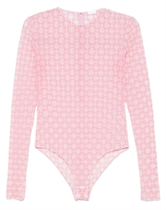 Жаккардовое боди с логотипом 4G, розовый Givenchy