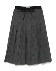 Юбка миди со складками, серый Sandro