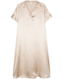 Шелковое платье миди, нейтральный Eleventy
