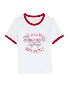 Футболка, украшенная стразами, белый Zadig&voltaire