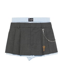 Шорты со складками, серый Alexander wang