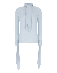 Жаккардовая блузка 72 с монограммой, синий Givenchy