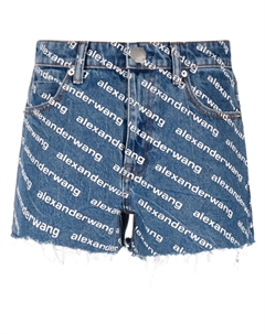Джинсовые шорты с логотипом, синий Alexander wang