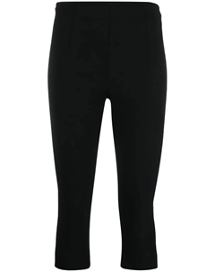 Укороченные креповые леггинсы, черный Tory burch