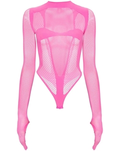 Боди из джерси с сетчатыми вставками, розовый Gcds