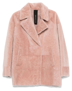 Короткая шуба из овчины, розовый Blancha