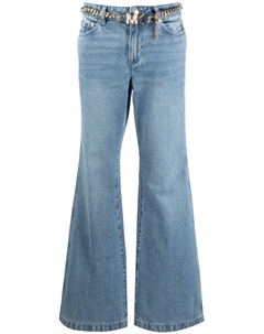 Джинсы bootcut с поясом, синий Michael michael kors