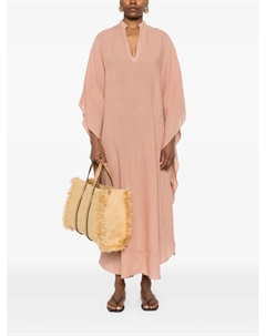 Льняное платье миди, розовый 120% lino