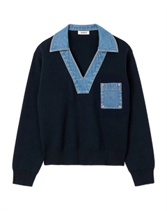 Толстовка с V-образным вырезом, синий Sandro