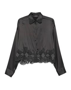 Рубашка с кружевом, серый Ermanno scervino